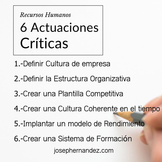 RRHH 6 actuaciones críticas