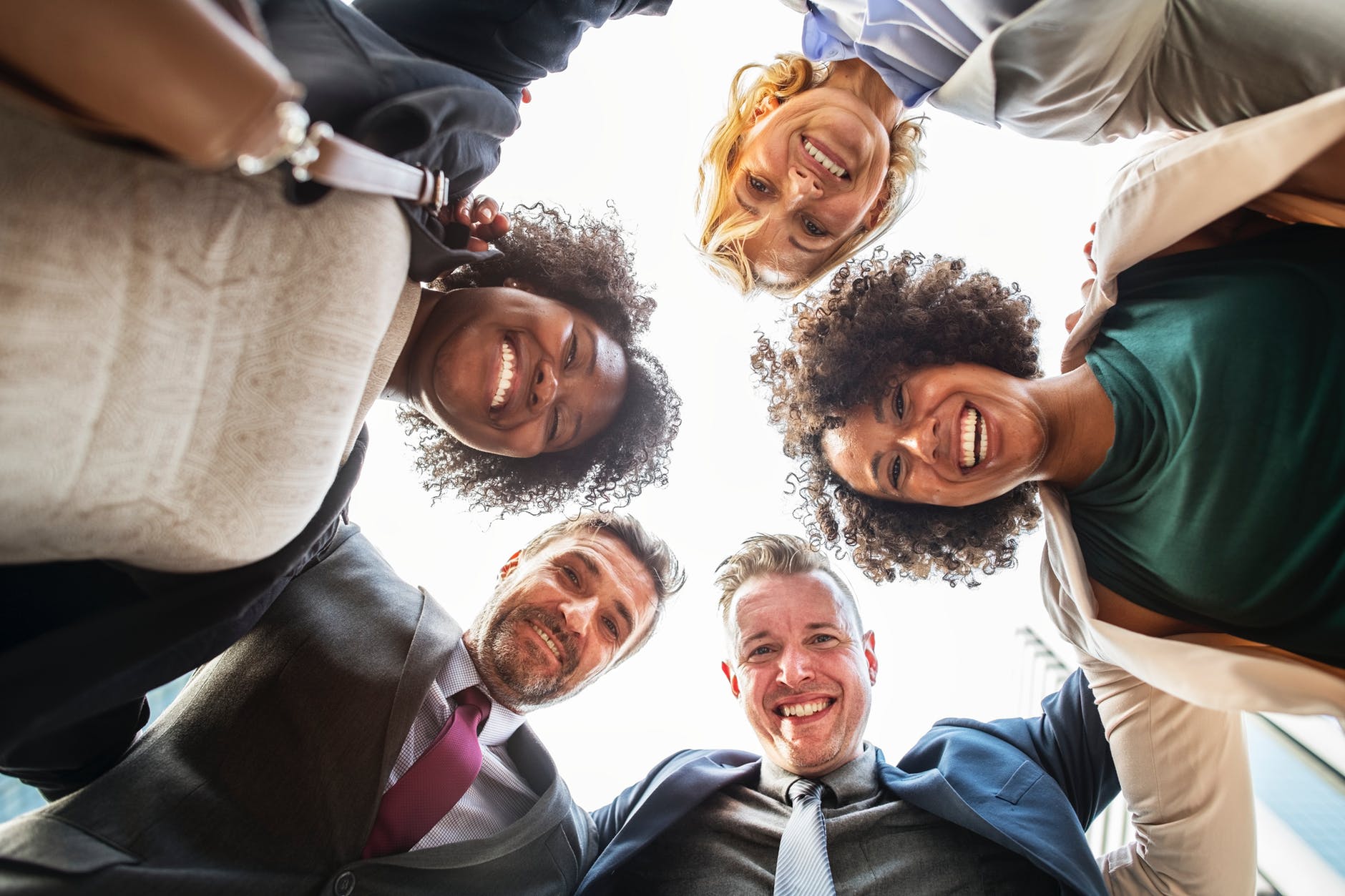 people taking group hug