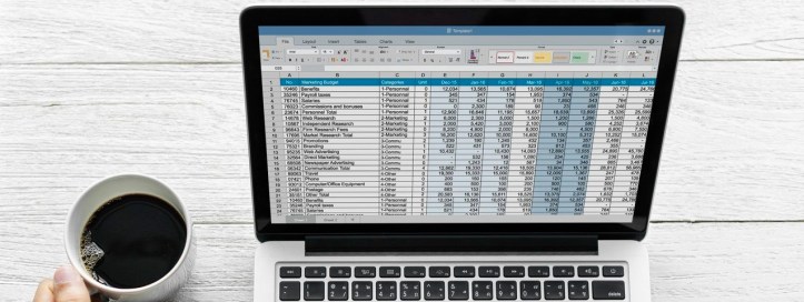 presupuesto en pantalla ordenador
